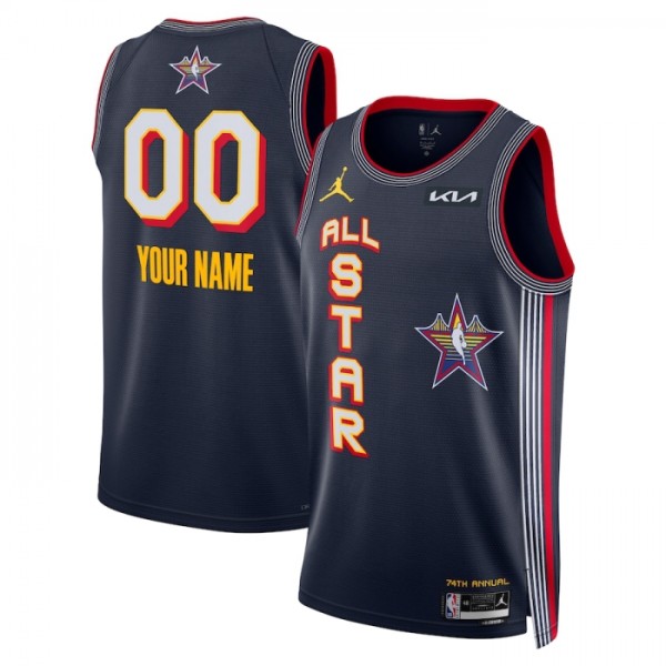 All-Star 2025 Trikot Benutzerdefinierte Jordan Navy Swingman - Herren